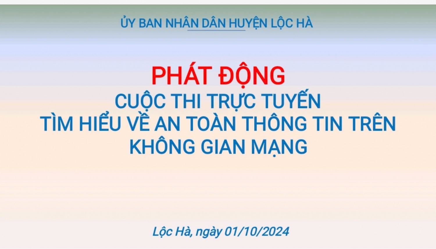 Đẩy mạnh công tác tuyên truyền hưởng ứng Ngày Chuyển đổi số quốc gia trên địa bàn huyện Lộc Hà, tỉnh Hà Tĩnh năm 2024